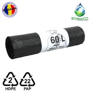 Saci menajeri Negri 60x70cm Promo HDPE 60 litri 20buc