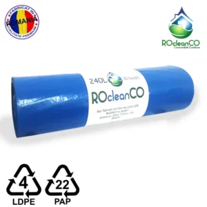 Saci menajeri Albastri 125x110CmROcleanCO LDPE240litri 10buc