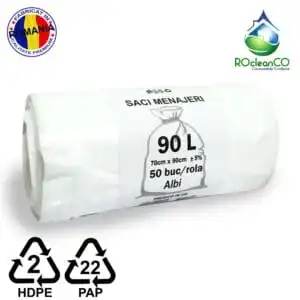 Saci menajeri Albi 70x90Cm HDPE 90 litri 50buc