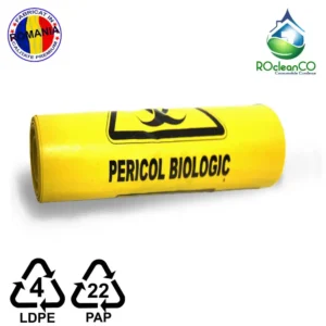 Saci Pericol Biologic 60x80Cm LDPE 60 litri 20buc