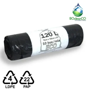 Saci menajeri Negri Eco 70x108Cm LDPE 120 litri 10buc