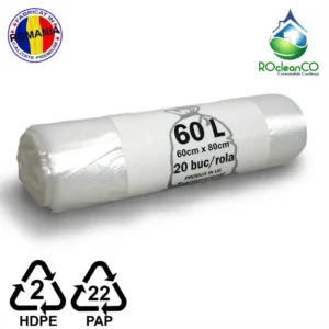 Saci Transparenti menajeri 60x80Cm HDPE 60 litri 20buc