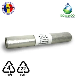 Saci menajeri Transparenti 70x110Cm StrongLDPE120litri 10buc