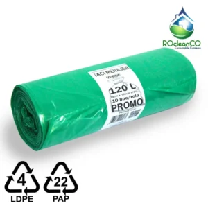Saci menajeri Verzi 70x108Cm Promo LDPE 120 litri 10buc
