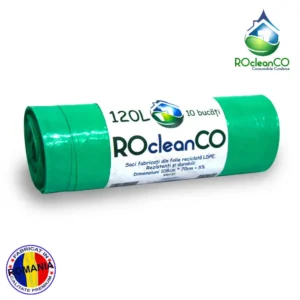 Saci menajeri Verzi 70x108Cm RocleanCo LDPE 120 litri 10buc