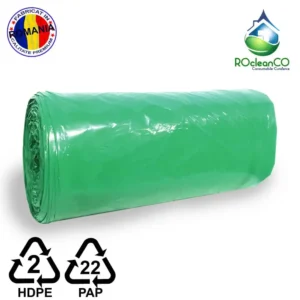 Saci menajeri Verzi 70x90Cm HDPE 90 litri 50buc